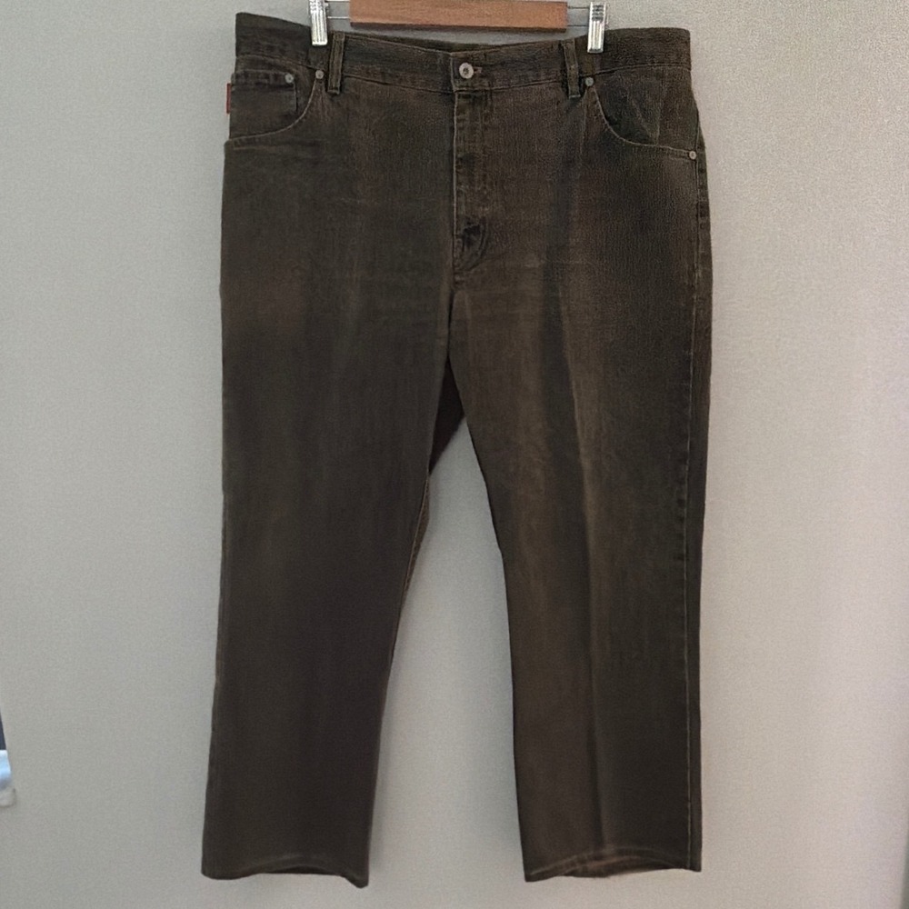 Alberto Rock 4370 Mens Vintage Cotele Corduroy Pants Olive Brown 40x29 58